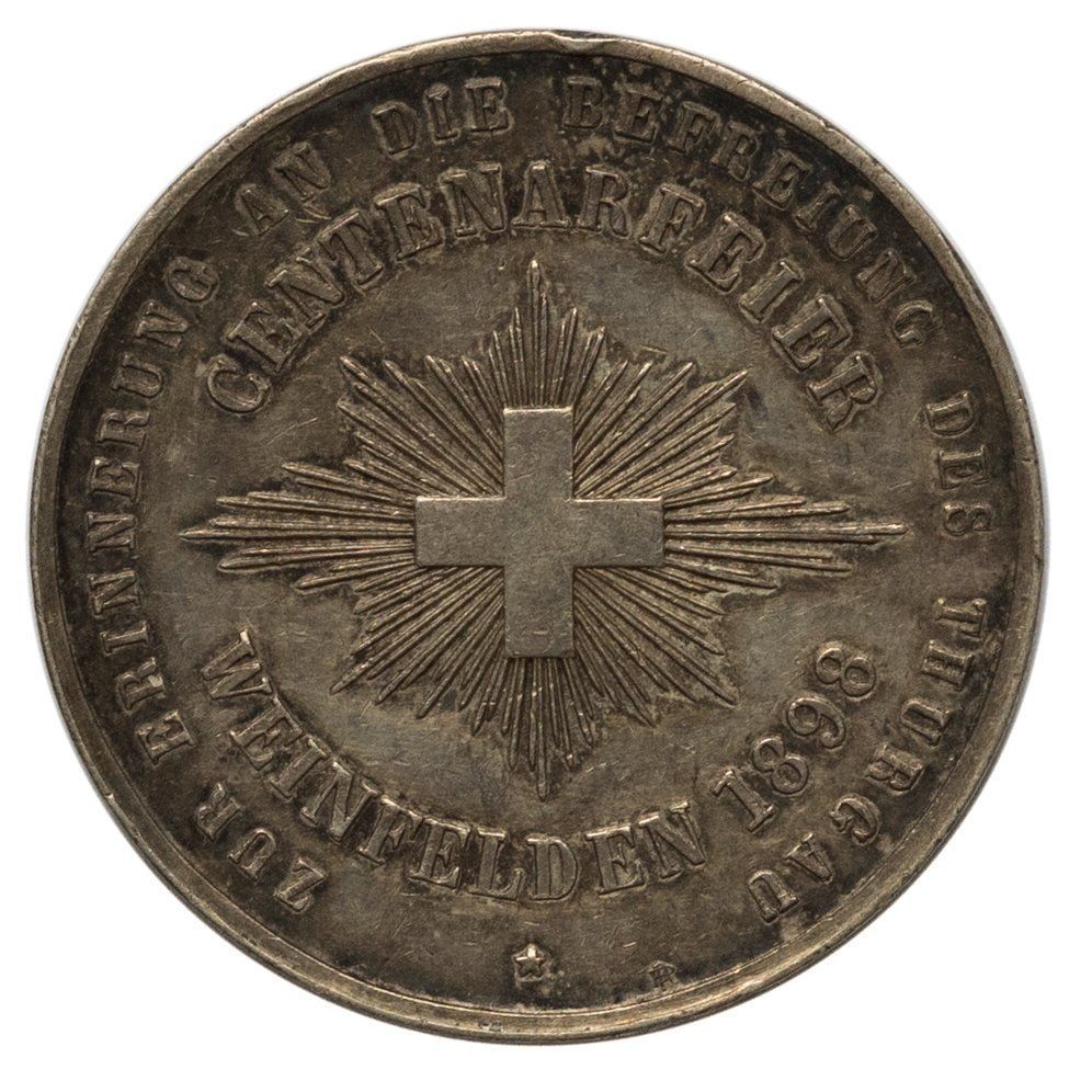 Medaglie: Medaille Weinfelden 1893 Centenarfeier – Usato da Rotkreuz venduto da Swiss-Coins