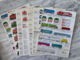 set klebebögen SBB Rollmaterial von Junior Club 90er jahren