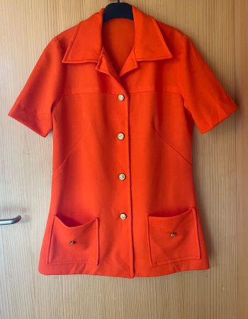 Jacket vintage orange chic - manches courtes