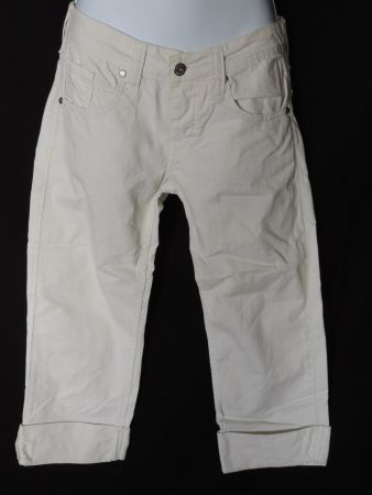 pantacourt effet jeans blanc