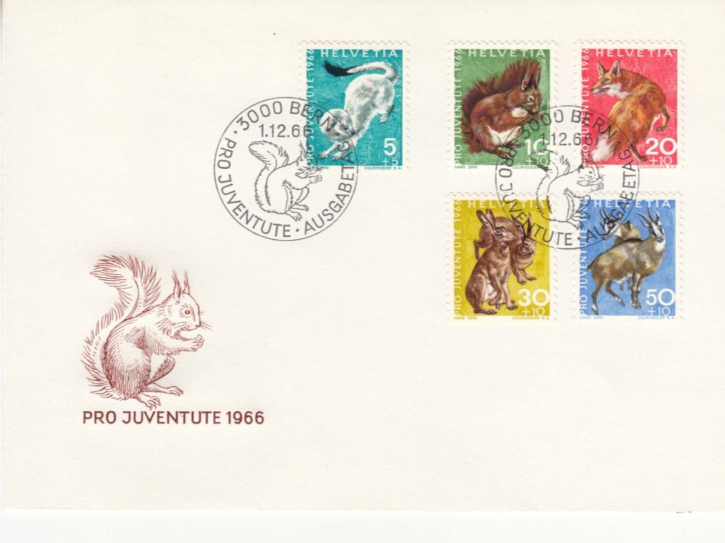 Tutti i francobolli: SBK J215 - J219 FDC – Usato da Bürglen TG venduto da StampGraf