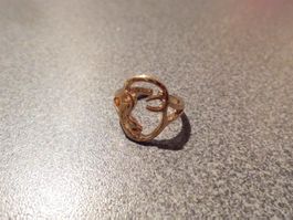 Ring goldfarbig, oval/Schlange (Nr.1)