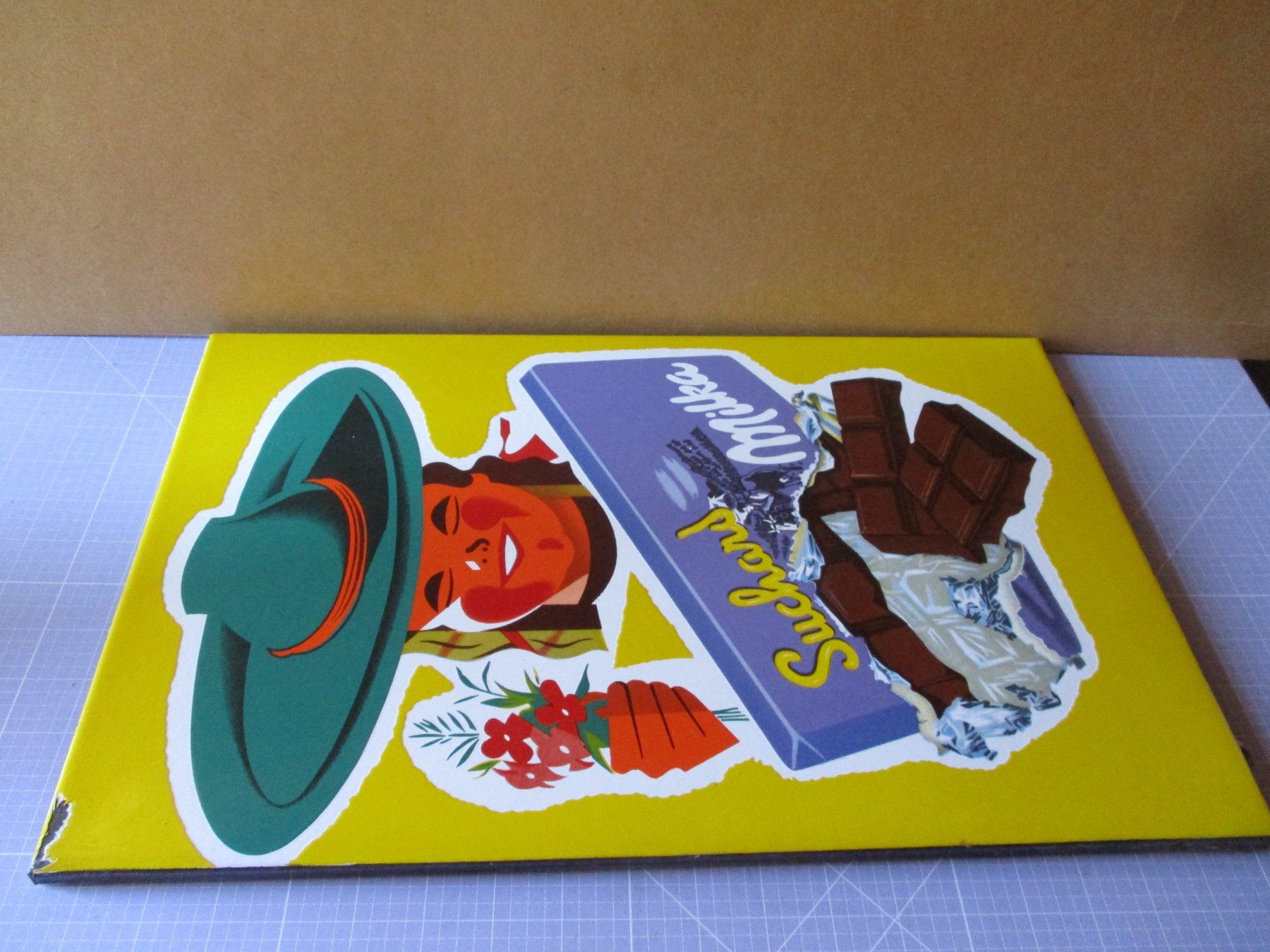 Suchard Schilder: Milka Suchard  Emailschild - ca. 47 x 30 cm – Gebraucht aus Ottikon Gossau ZH von  6