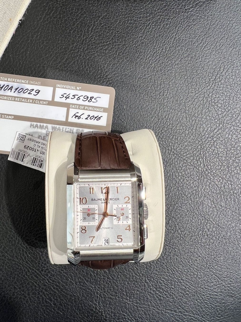 Baume & Mercier Orologi: Baume & Mercier Hampton Chronograph – Nuovo e nell'imballaggio originale da Bremgarten AG venduto da uhrenshopp 3