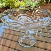 Glas Schale mit Fuss, vintage