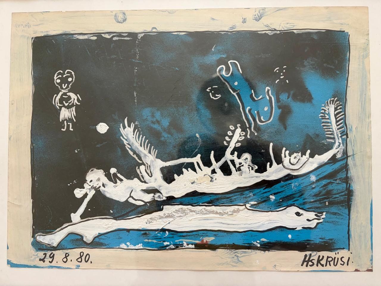 Dipinti: Hans Krüsi "Unter Wasser" – Usato da Zürich venduto da Bertram1964