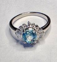 Blau Topas Fingerring