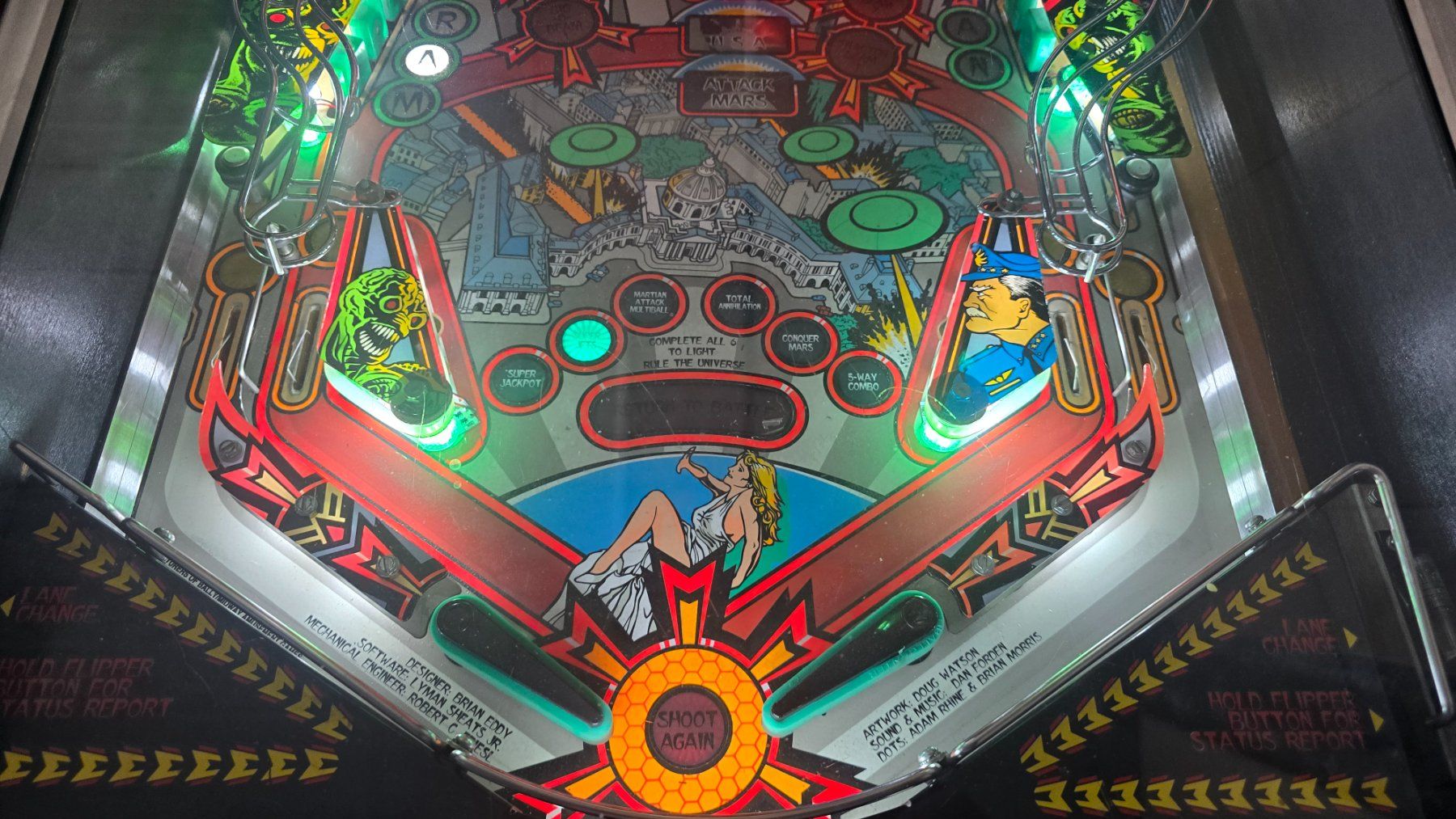 Stern Pinball Flippers: Flipper Bally Williams Attack from Mars mit Garantie !! – D'occasion à Fribourg par japanaddict 2