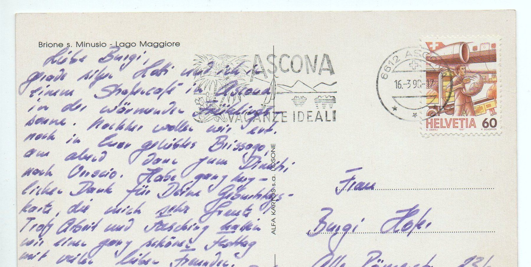 Cartes postales: BRIONE s. Minusio – D'occasion à Jona par philajona 1