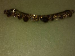 haarschmuck,,haarspange,,,weiss und braun kristall