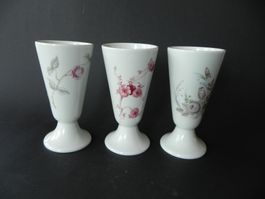 3 konische Becher Porcelaine SOFAFILS - Limoges