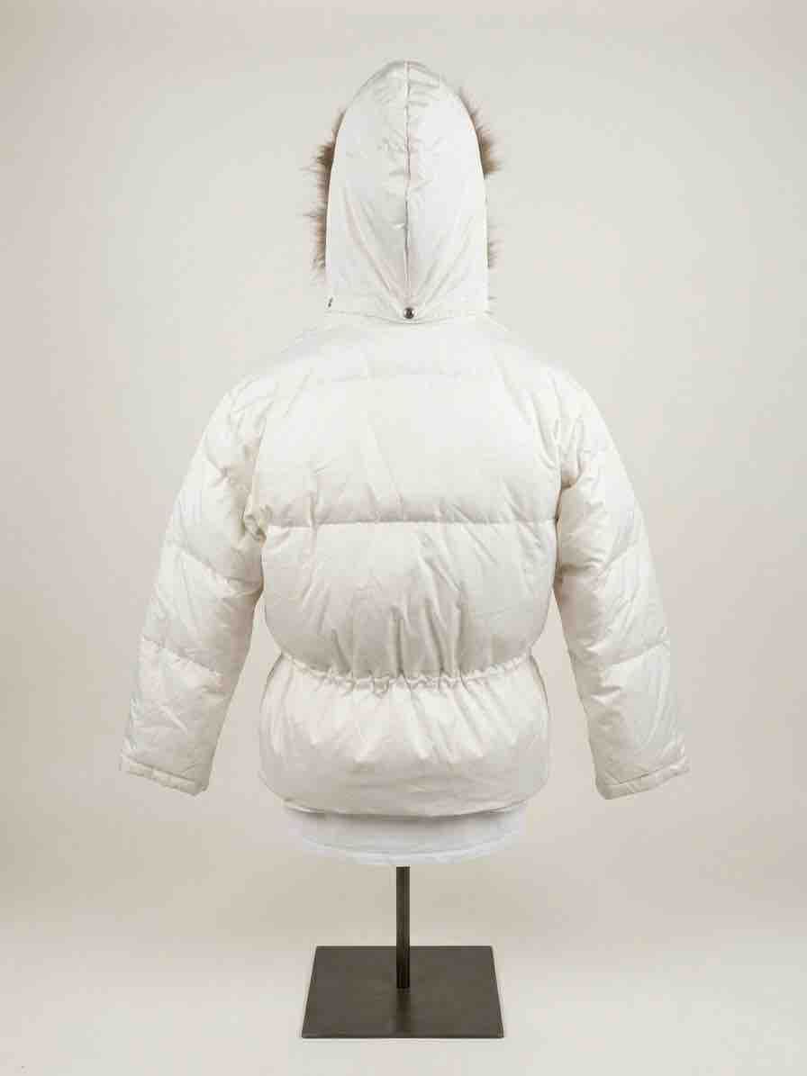 Crazy Jacken: Giacca invernale bianca Crazy Idea, con cappuccio – Gebraucht aus Giubiasco von mol_f9mf 1