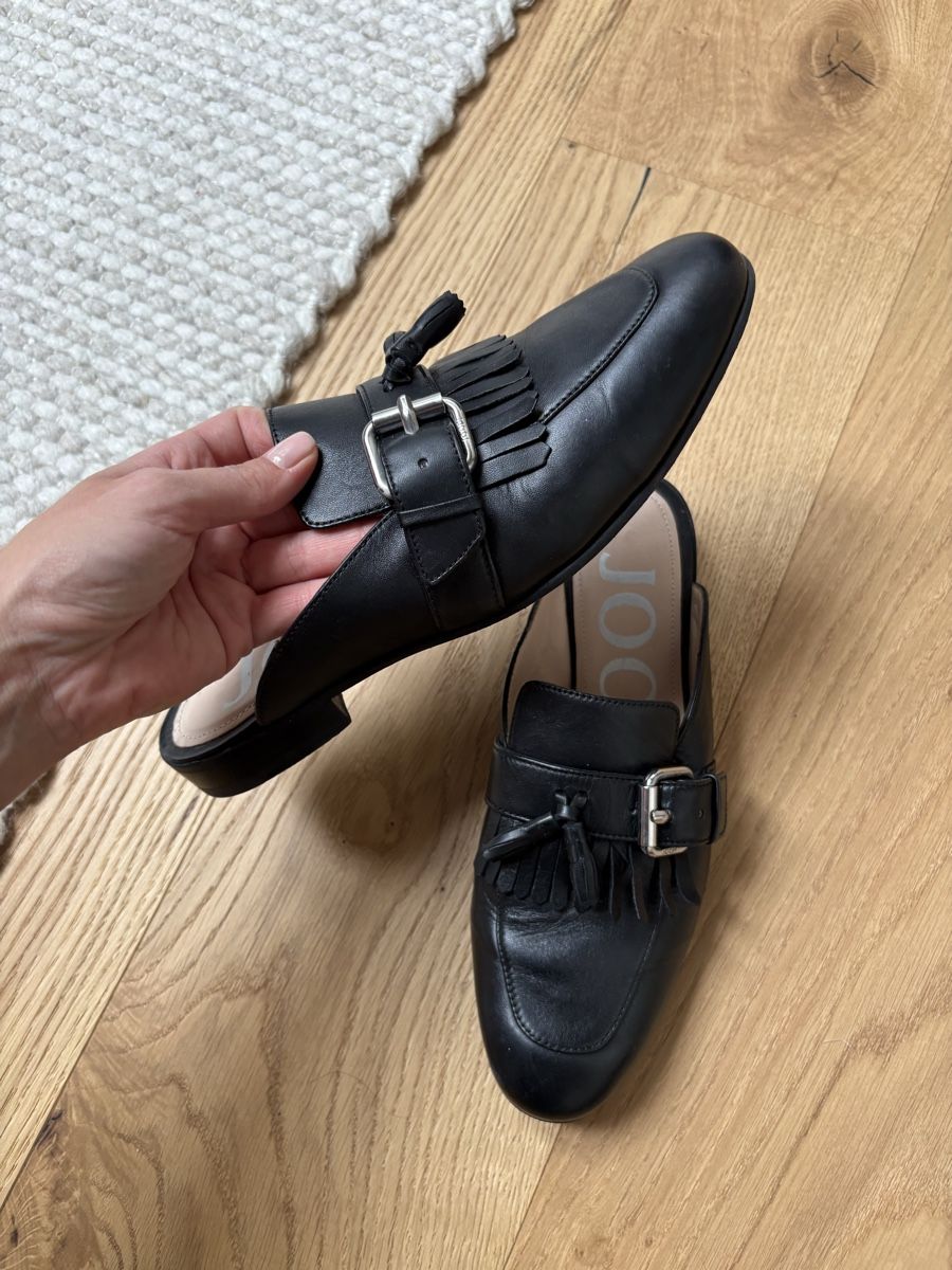 Joop Scarpe da donna: Joop Pantoletten schwarz Leder  – Nuovo (secondo la descrizione) da Schaffhausen venduto da juf_98r9 2