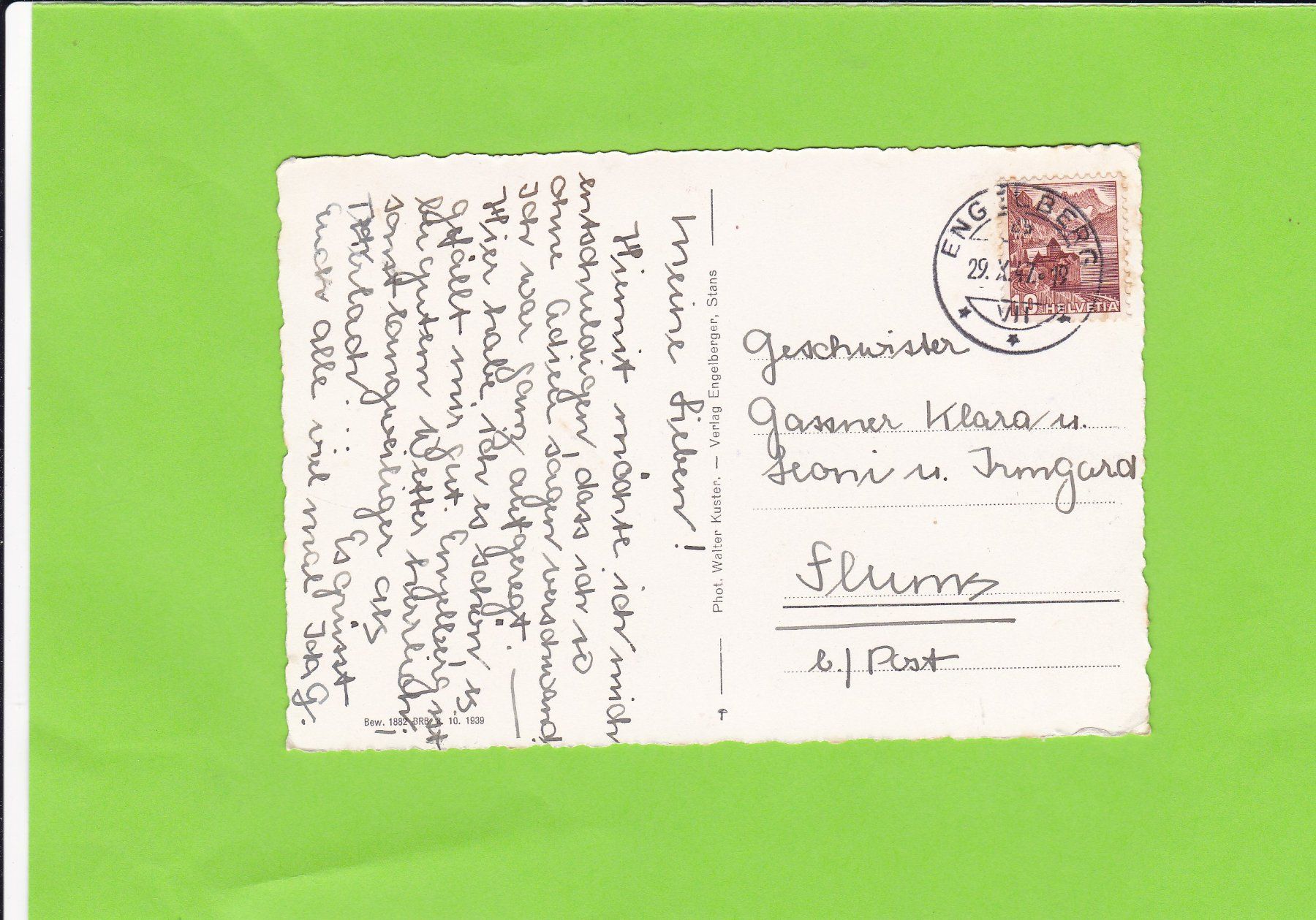 Cartoline postali: Engelberg gegen Juchlipass – Usato da St. Peterzell venduto da neckertal 1