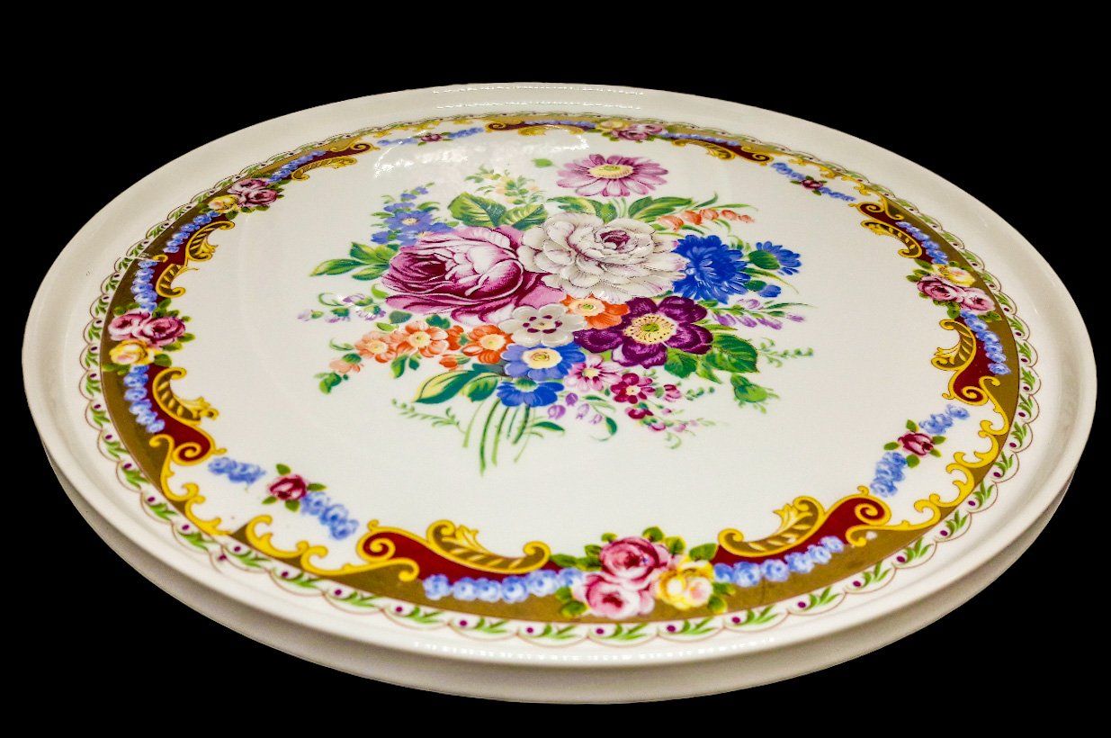Servierplatten: Depos 2 handbemalte Schalen 2 plats peints main – Gebraucht aus Tavannes von Brocashop 5