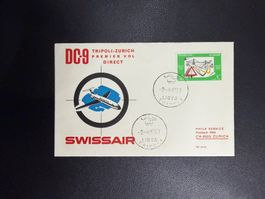 Swissair Erstflugbrief Tripoli - Zürich 1969
