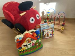Kinder Spielzeug Set: Bücher, Chicco Haus, Motorikschleife!