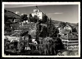 AK Werdenberg bei Buchs, Schloss und Städtchen