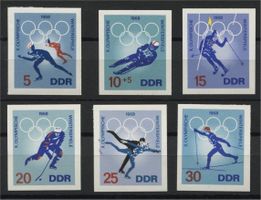 DDR, OLYMPISCHE SPIELE 1968 UNGEZÄHNTER SATZ, POSTFRISCH, RR