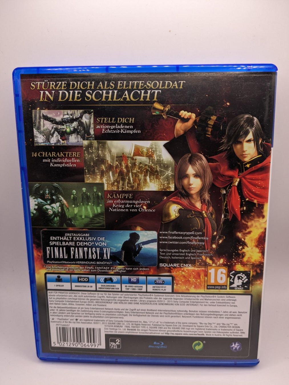 Sony Spiele: Final Fantasy Type-0 HD Playstation 4 Game PS4 – Gebraucht aus Hünenberg See von SpecialEditionGaming 2