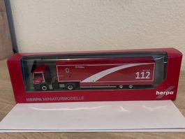 Herpa MAN Jumbokoffer-Sattelzug "MOBAS Feuerwehr Berlin 1/87