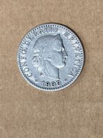 MONETA SVIZZERA 20 centesimi 1900 usata - circolata