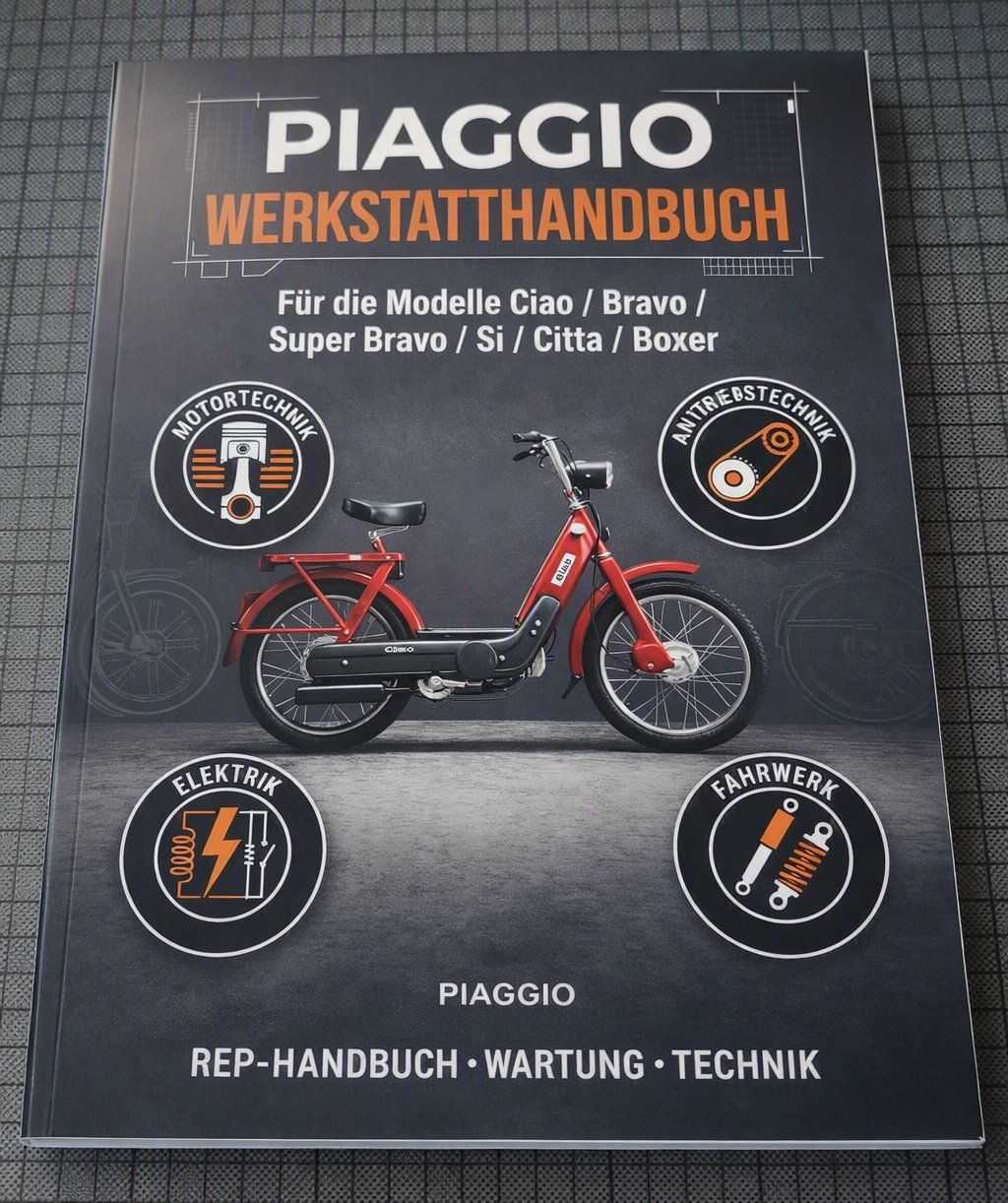 Piaggio Parti ricambio per ciclomotori: Piaggio Ciao, Bravo, Boxer Werkstatthandbuch Softcover – Nuovo e nell'imballaggio originale da Kirchleerau venduto da Toeffli_Schrauber