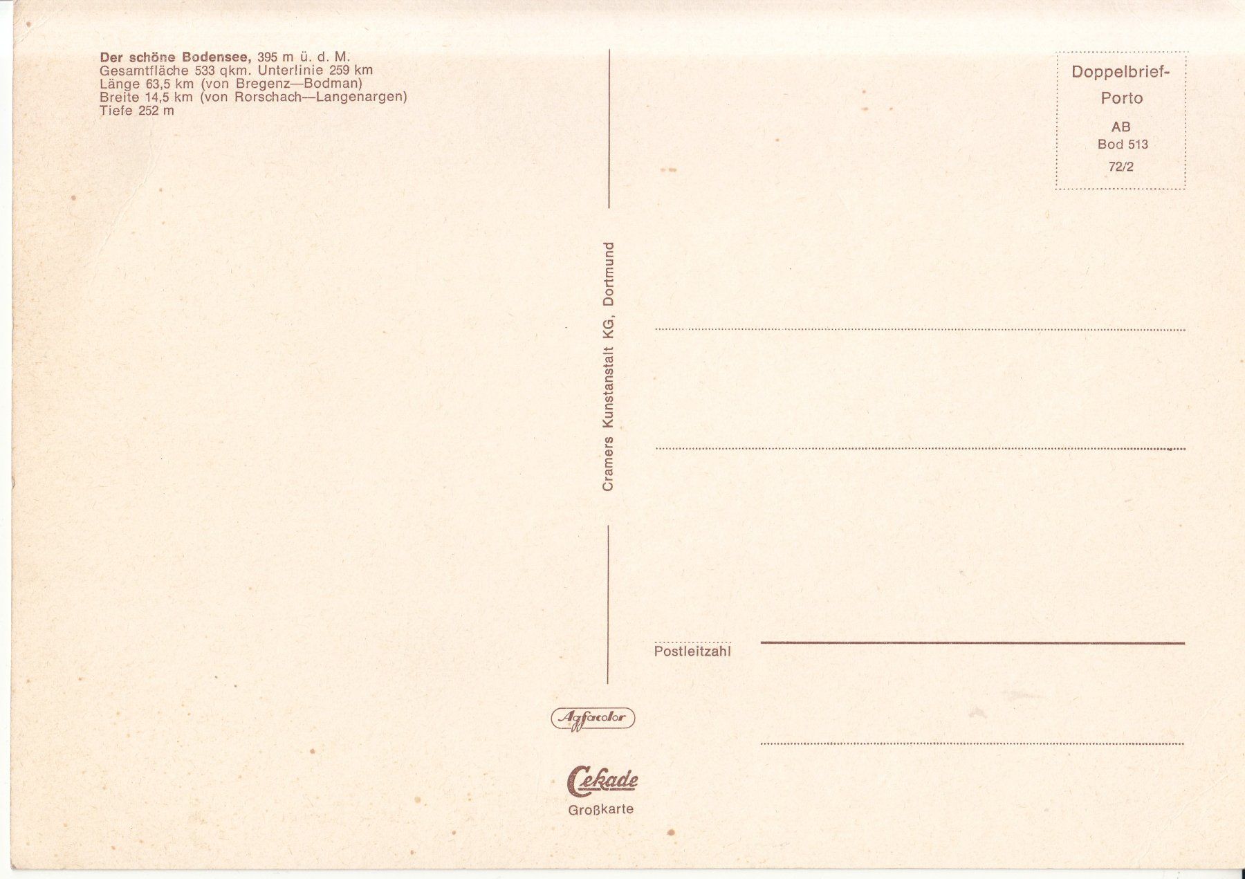 Cartoline postali: Der Bodensee ca. 1970 – Usato da Bürglen TG venduto da StampGraf 1
