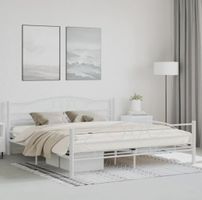 VidaXL Metallbett "Darrin" 180x200 cm – Weiss