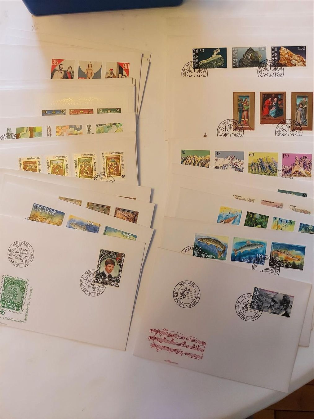 Tutti i francobolli: Liechtenstein  FDC Slg 1961 - 1997 – Usato da Winterthur venduto da Kyoung 2