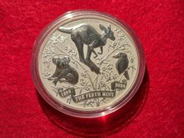 125J ThePerthMint’s KOALA KÄNGURU KOOKABURRA 1 OZ SILBER UNZ