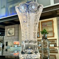 BOHEMIA VINTAGE BLEIKRISTALLVASE AUS 70-ER, H-20 CM