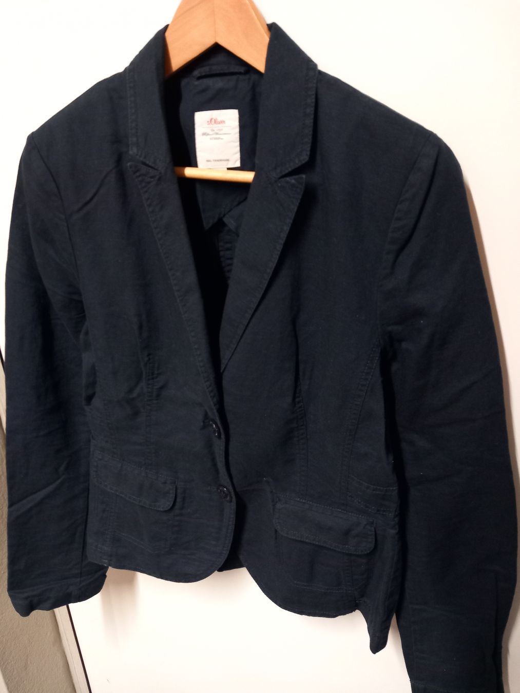 S.Oliver Giacche: S.Oliver Leinenblazer Gr.38 elegant, marine – Usato da Gwatt (Thun) venduto da umwelt-brocki 1