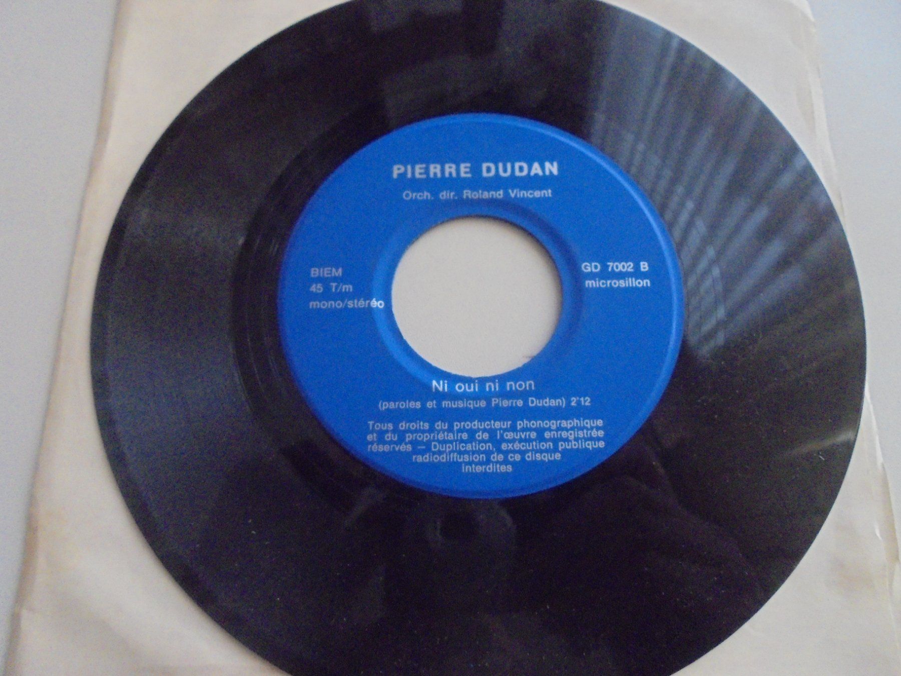 Dischi in vinile: Pierre DUDAN " le temps d' aimer " rare 45t /pas sur Discogs – Usato da Crissier venduto da Promopost 2