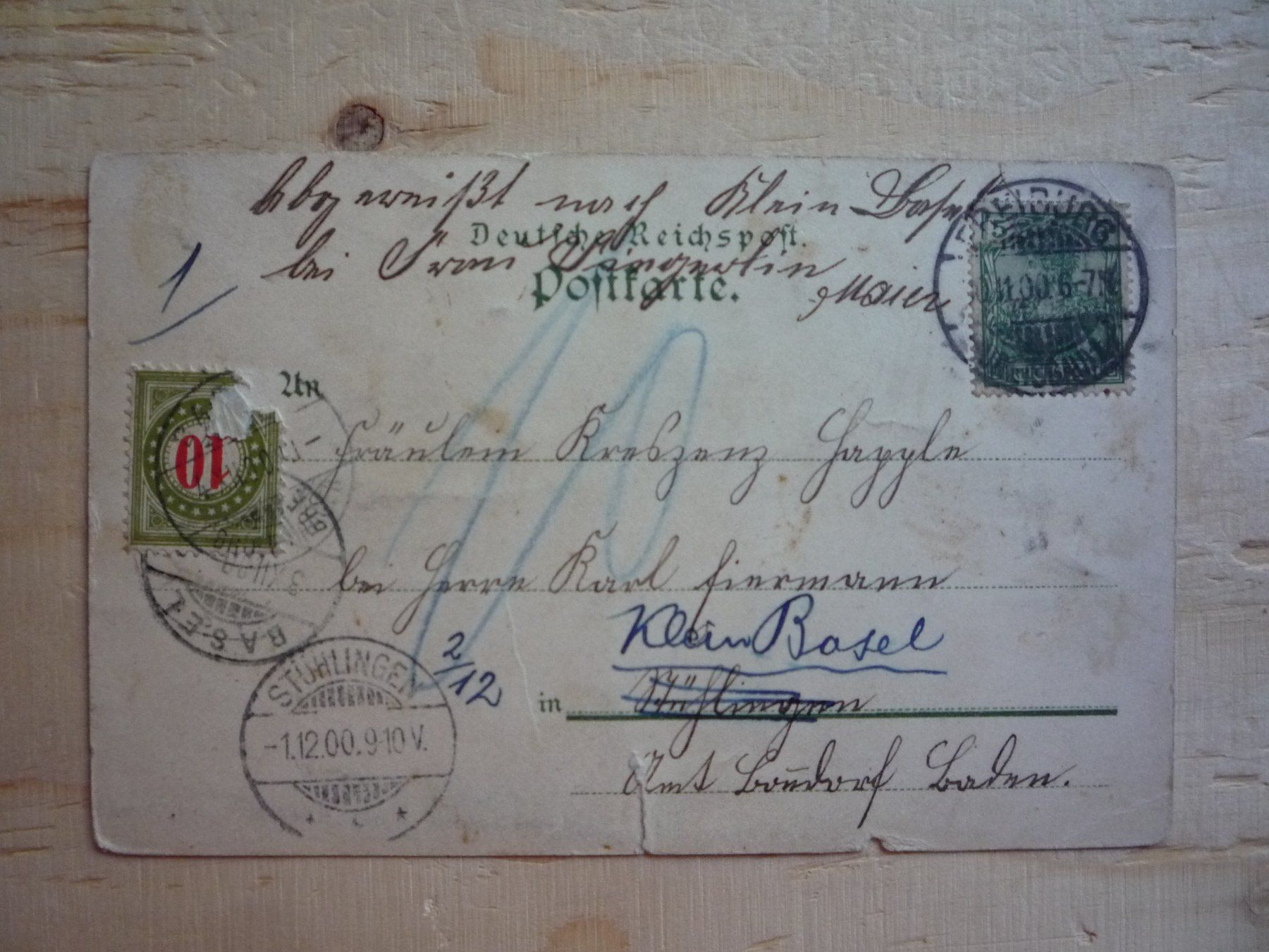 Cartoline postali: Gruss aus Basel, Litho, 3.XII.00 – Usato da Rieden SG venduto da Brockehuesli 2