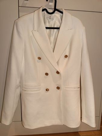 Blazer femme blanc cassé, taille 42, épais