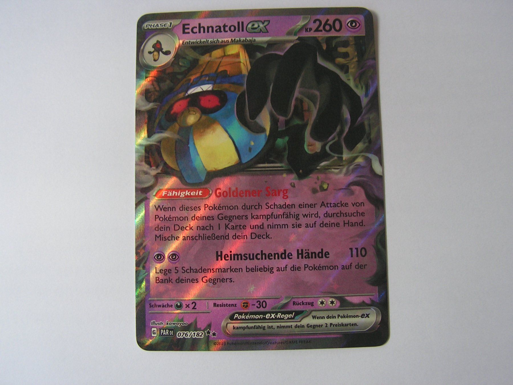 Pokémon Carte collezionabili: Echnatoll EX 076/182 Paradoxrift – Nuovo (secondo la descrizione) da Aesch BL venduto da Hansboeni 1
