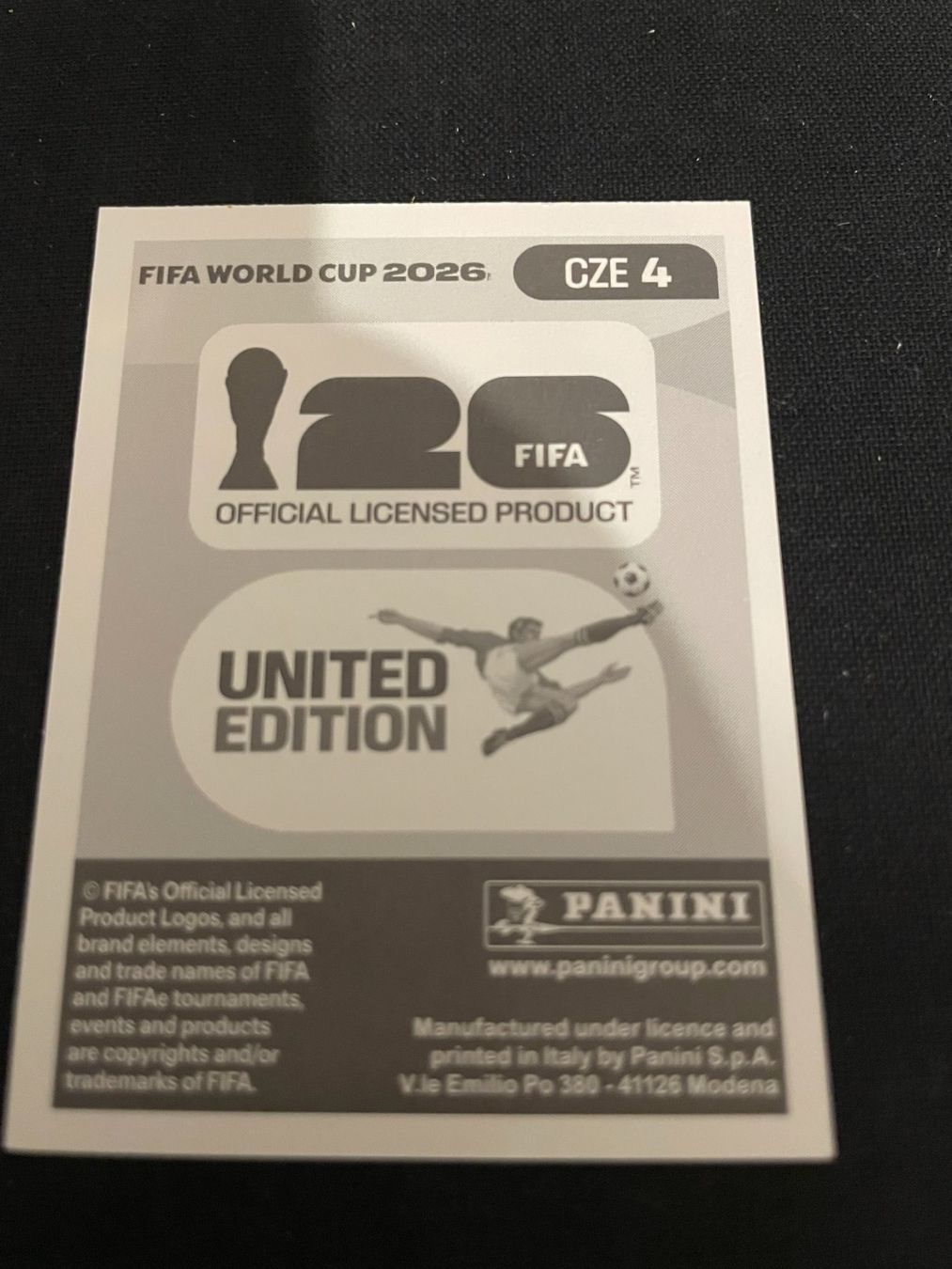 Panini Carte collezionabili: FIFA WM 2026 Sticker CZE 4 – Usato da Fahrwangen venduto da Venez 1