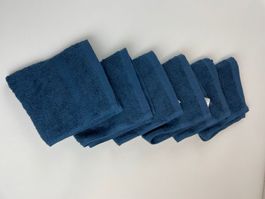 6x Waschlappen, Northern Luxe, blau