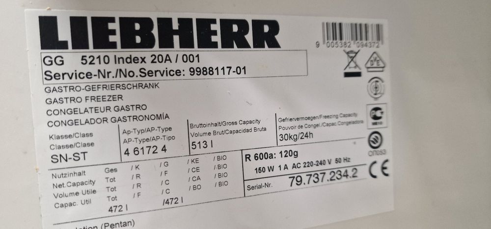 LIEBHERR Profi Gastro-Gefriergerät GG-5210-20 W 5