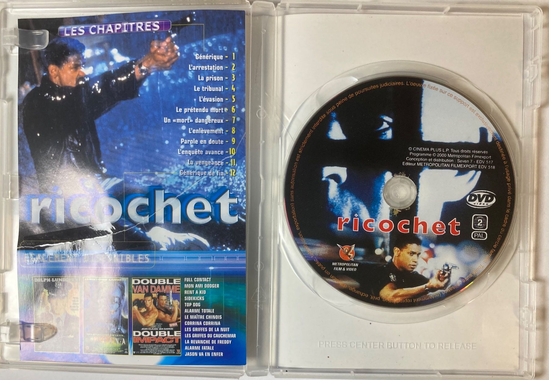 Tutti i DVDs: DENZEL WASHINGTON - RICOCHET – Usato da Poliez-Pittet venduto da Newtown-Records 2