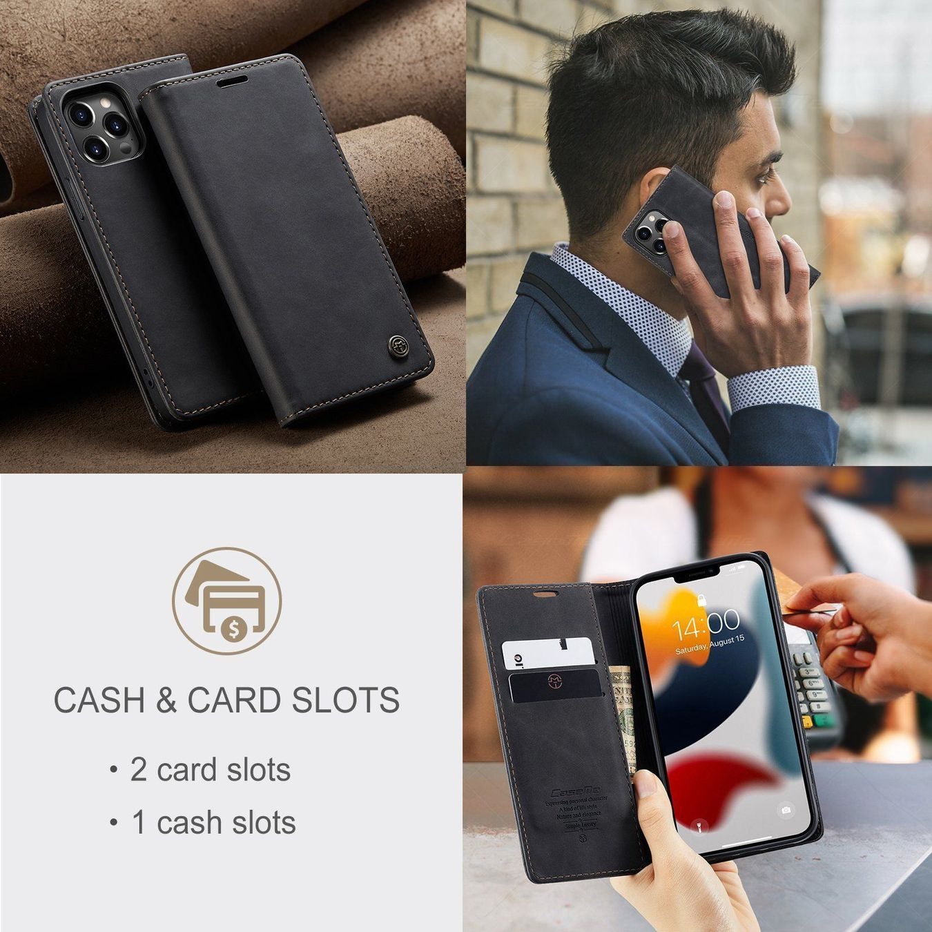 Cover & Protezioni schermo: iPhone 16 Pro Max  - étui à rabat portefeuille antichoc – Nuovo e nell'imballaggio originale da Morges venduto da DigiAC 2