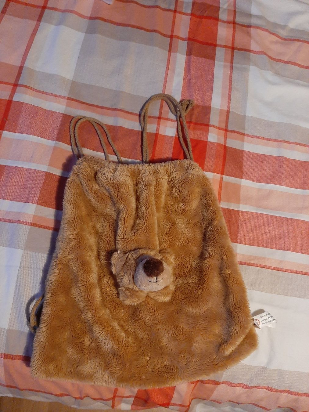 Borse & Zaini: Flauschiger Turnbeutel / Rucksack mit Bärchengesicht – Usato da Basel venduto da kouki51 3