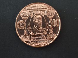 USA 1 Oz .999 Copper, 500 USD Banknote