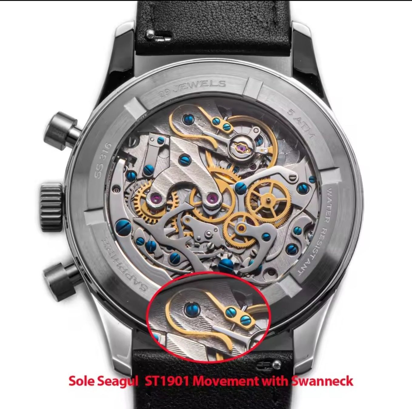 Orologi: Sugess Chronograph Mechanisch Fliegeruhr – Nuovo (secondo la descrizione) da Suhr venduto da ChronixChronometer 2
