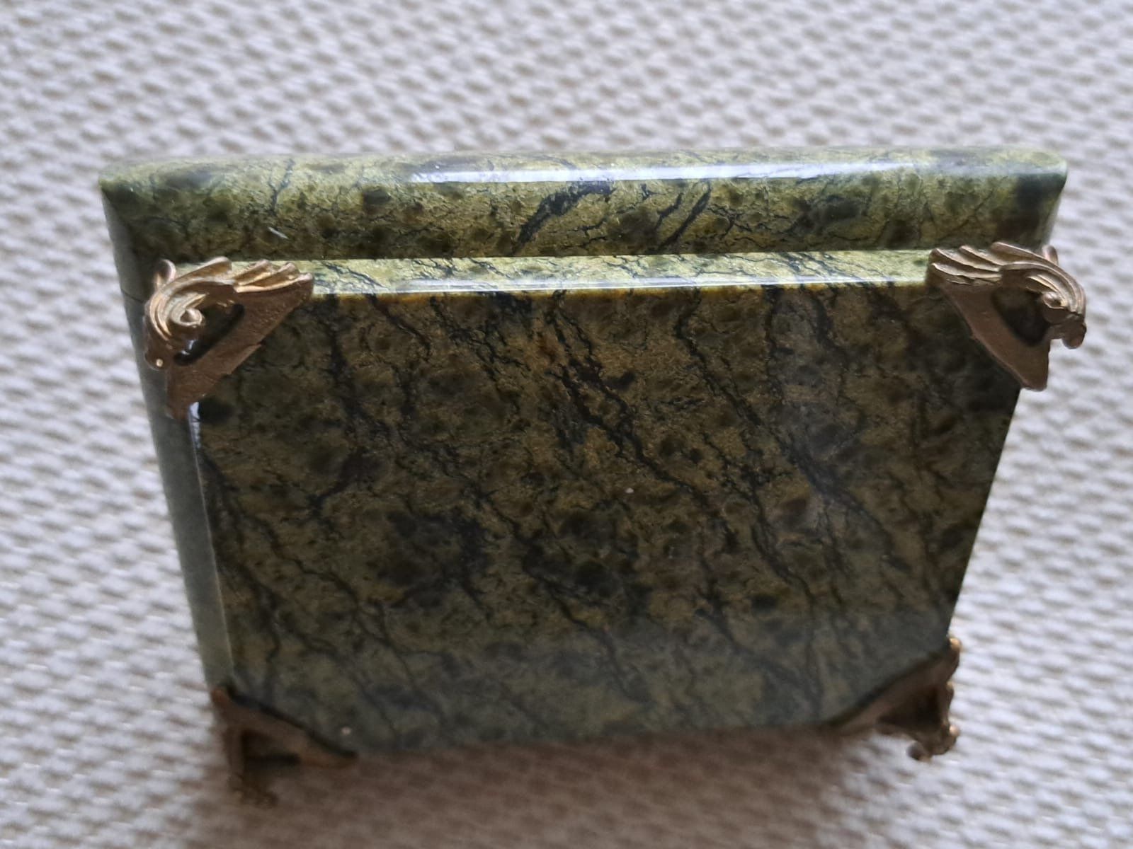 Pietre preziose: schöne MALACHIT-STEIN-SCHATULLE  mit Salamander Knauf – Nuovo (secondo la descrizione) da Neuhausen am Rheinfall venduto da mariess 3