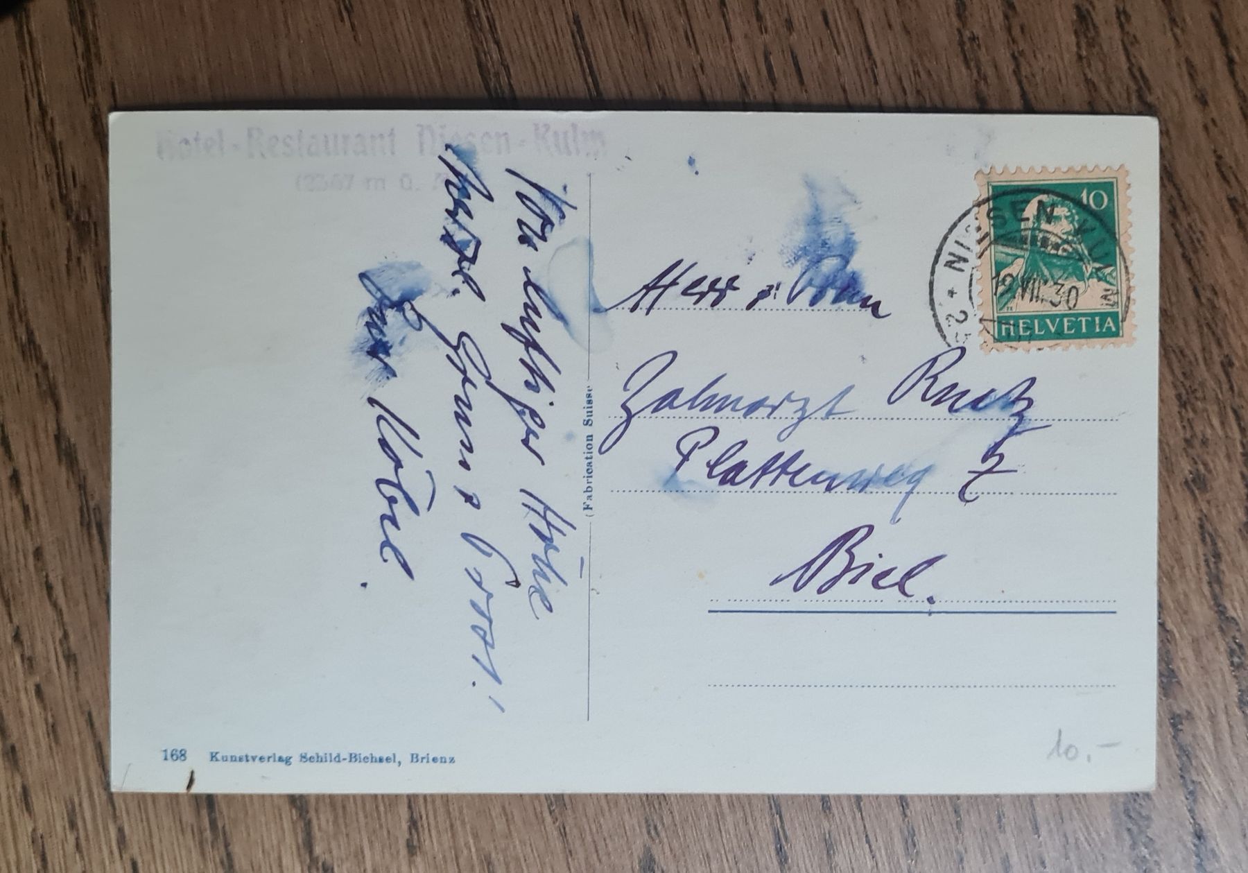Cartoline postali: Hotel Niesenkulm 1930 – Usato da Ebikon venduto da Donar50 1