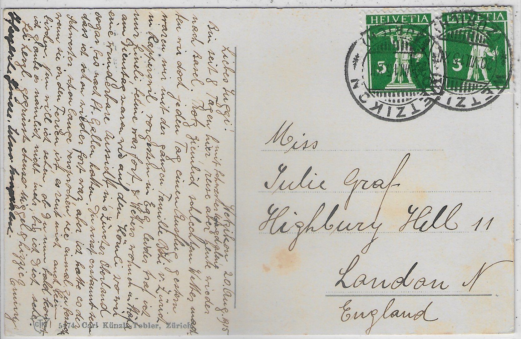 Cartoline postali: Schloss Rapperswil - Litho – Usato da Ettingen venduto da Kartenplanet 1