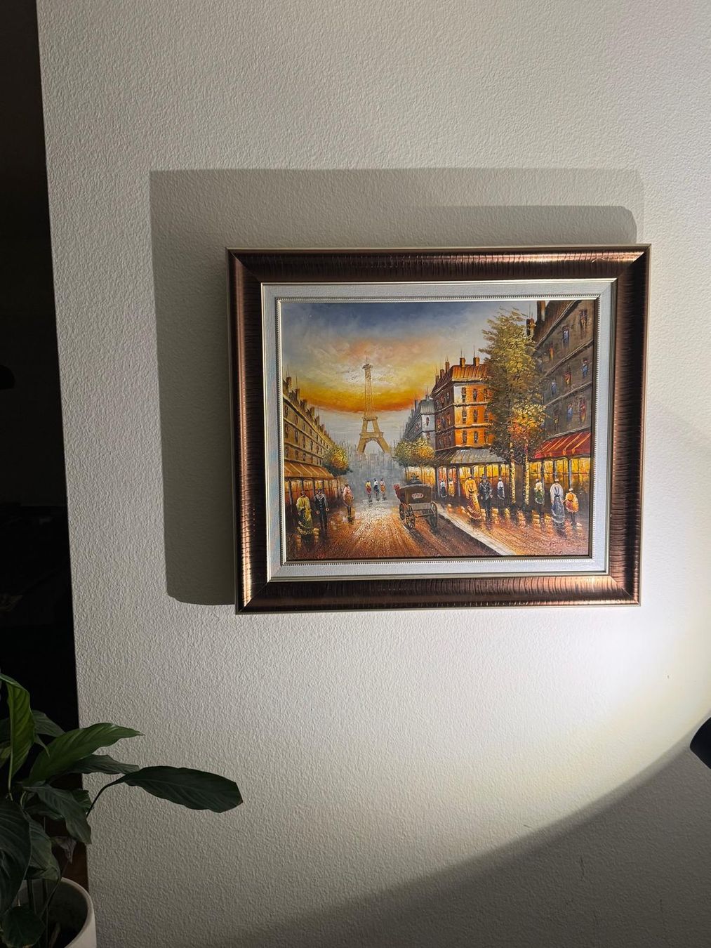 Gemälde: Ölgemälde Paris Eiffelturm Sonnenuntergang – Gebraucht aus Riehen von E.Sylaj 5
