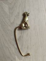 Vintage Taschen-Accessoires, goldfarbener Hund